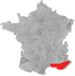 Kort over vinregion Coteaux d'Aix-en-Provence