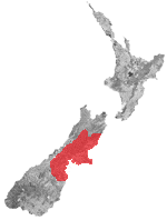 Kort over vinregion Christchurch