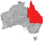 Kort over vinregion Queensland