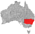 Kort over vinregion New South Wales