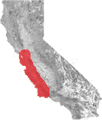 Kort over vinregion San Luis Obispo County