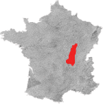 Kort over vinregion Bourgogne
