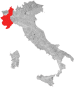 Kort over vinregion Rubino di Cantavenna