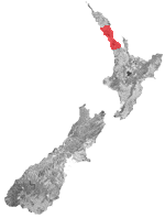 Kort over vinregion Auckland