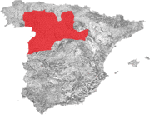 Kort over vinregion Castilla y León