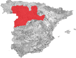 Kort over vinregion Cigales