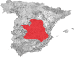 Kort over vinregion Castilla-La Mancha