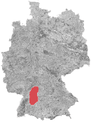 Kort over vinregion Württemberg